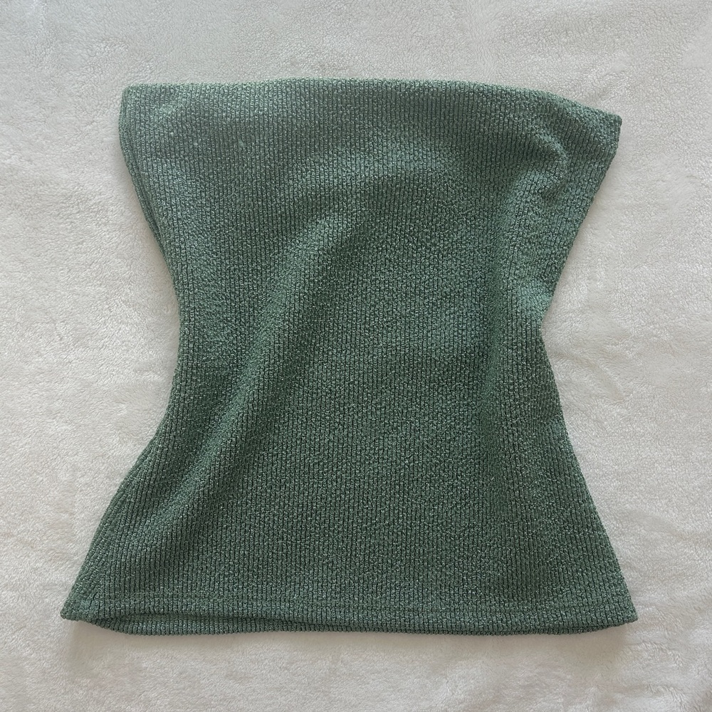 Zara Strapless Green Top